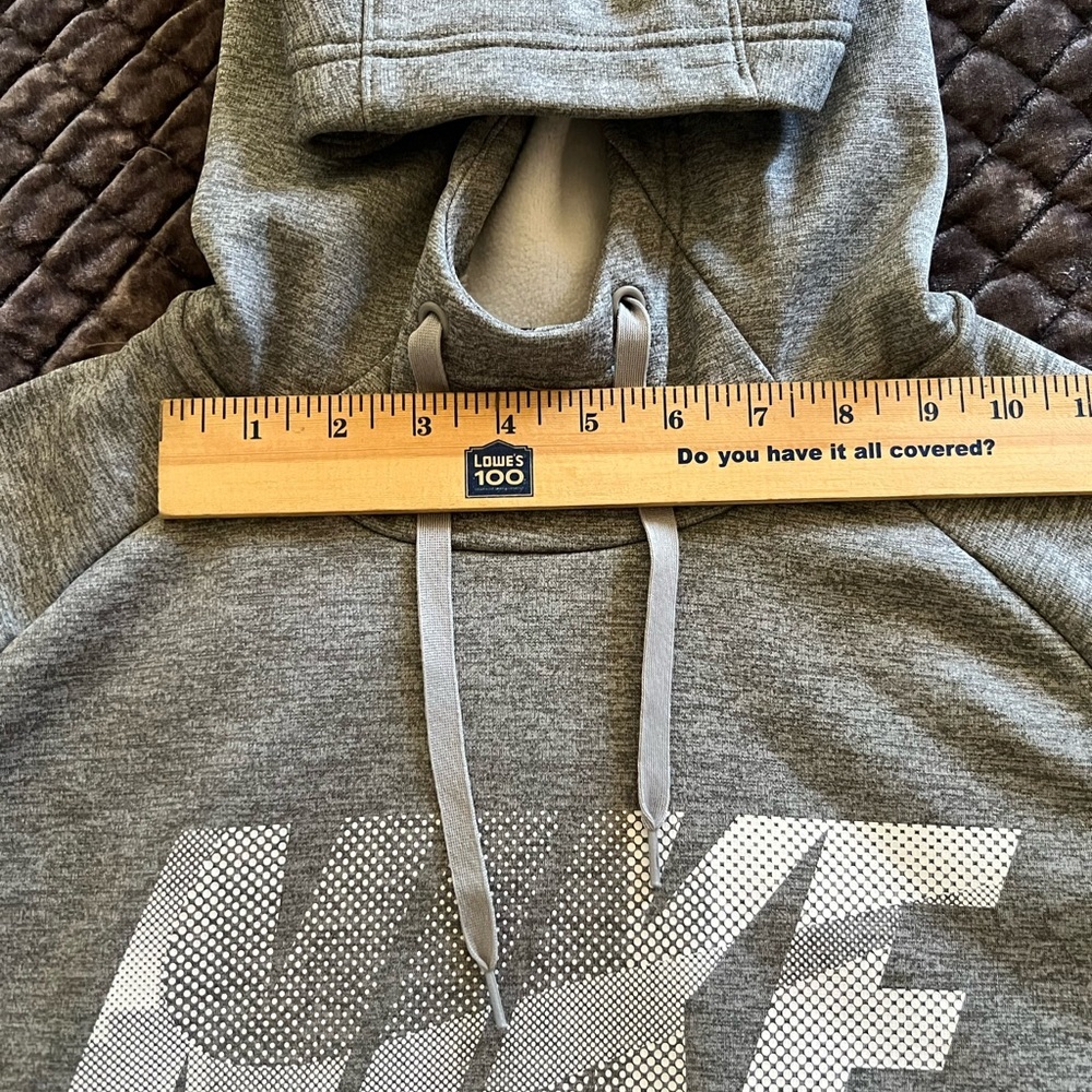 Nike Therma Men's Gray Heather Fleece Lined Pullover Hoodie in size Large - Picture 3 of 10